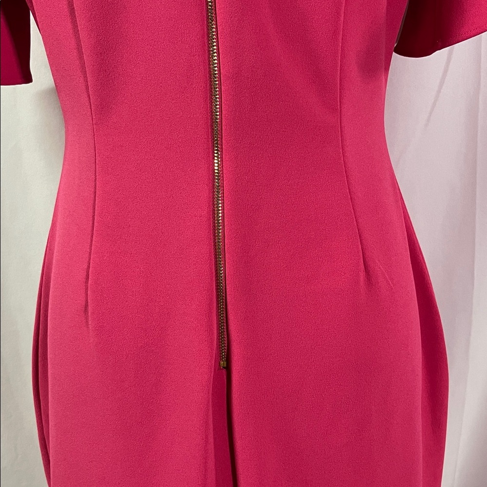 Calvin Klein Pink Flutter Sleeve Sheath Dress - Picture 13 of 16